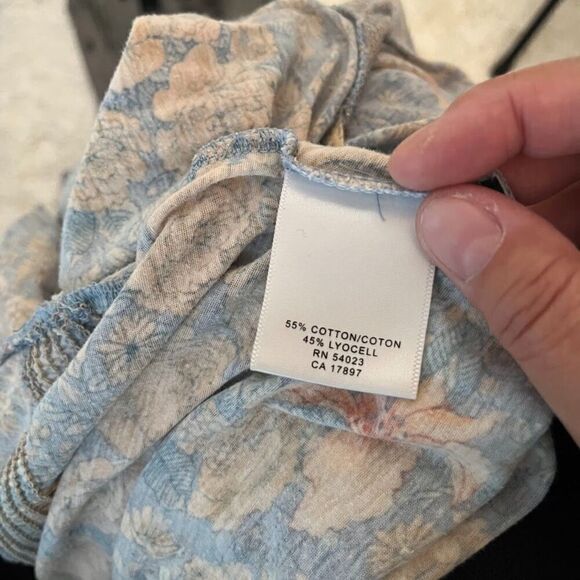 Banana Republic Floral Multi Color Crop Flutter Sleeve Kimono Hippie Blouse - Picture 4 of 12